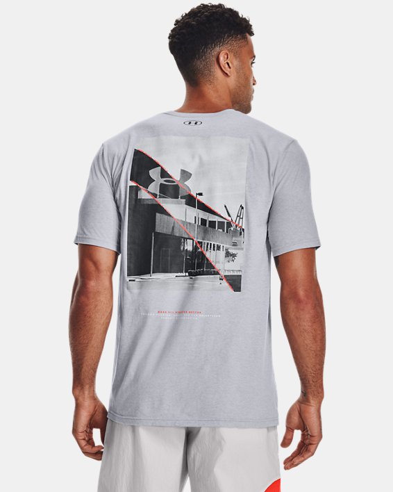 男士UA 21230 Photoreal短袖T恤, Gray, pdpMainDesktop image number 1